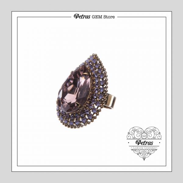 Ring with violet stone